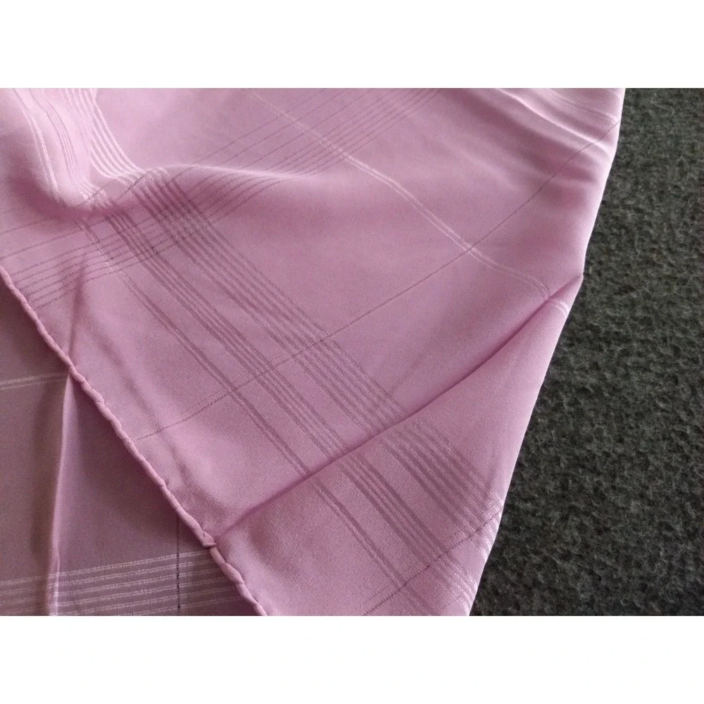 Fer-Gio Como Pure Silk Scarf ITALY Lavender / Soft Pink Rolled Hem 33.5